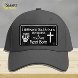 God And Guns Novelty License Plate Hat Cotton / Charcoal