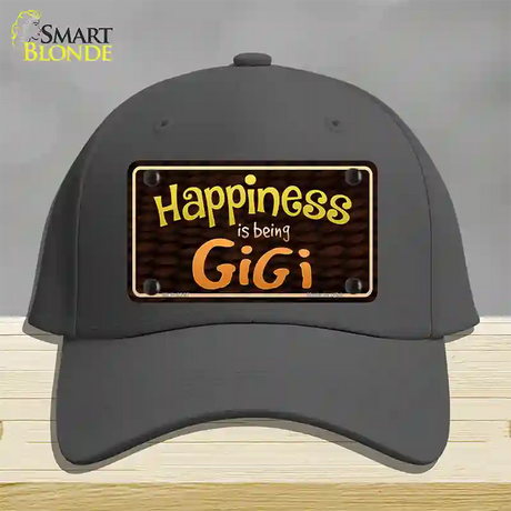 Happiness Is Being Gigi Novelty License Plate Hat Cotton / Charcoal