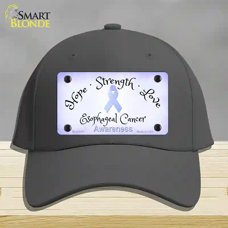 Esophageal Cancer Ribbon Novelty License Plate Hat Cotton / Charcoal