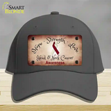 Head and Neck Cancer Ribbon Novelty License Plate Hat Cotton / Charcoal