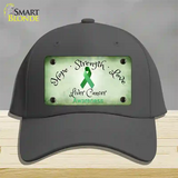 Liver Cancer Ribbon Novelty License Plate Hat Cotton / Charcoal