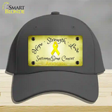 Sarcoma Bone Ribbon Novelty License Plate Hat Cotton / Charcoal