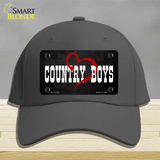 Country Boys Novelty License Plate Hat Cotton / Charcoal