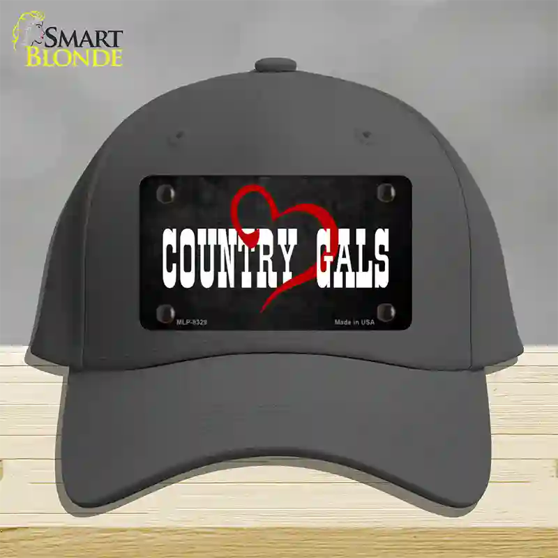 Country Gals Novelty License Plate Hat Cotton / Charcoal