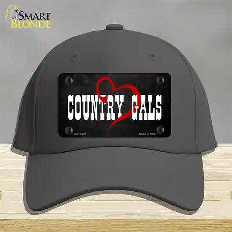 Country Gals Novelty License Plate Hat Cotton / Charcoal