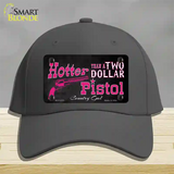 Two Dollar Pistol Novelty License Plate Hat Cotton / Charcoal