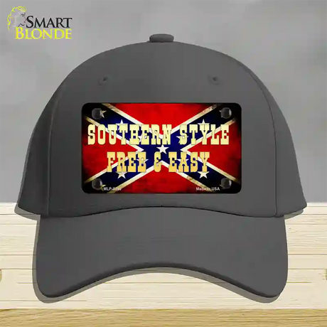 Southern Style Novelty License Plate Hat Cotton / Charcoal