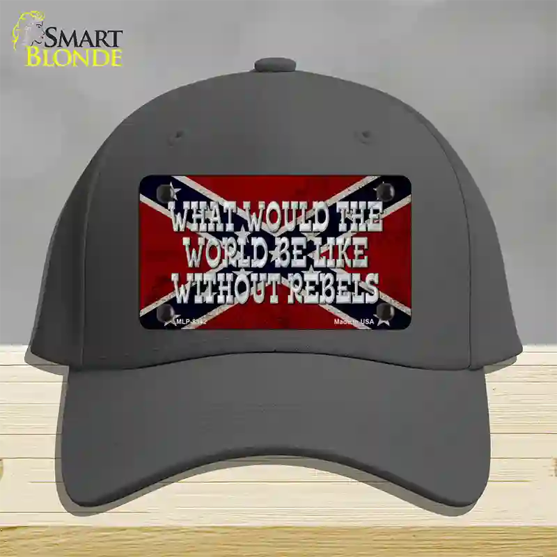 What Would The World Novelty License Plate Hat Cotton / Charcoal