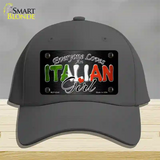 Everyone Loves An Italian Girl Novelty License Plate Hat Cotton / Charcoal