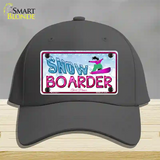 Snow Boarder Girl Novelty License Plate Hat Cotton / Charcoal