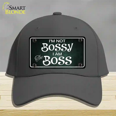 Im Not Bossy Novelty License Plate Hat Cotton / Charcoal