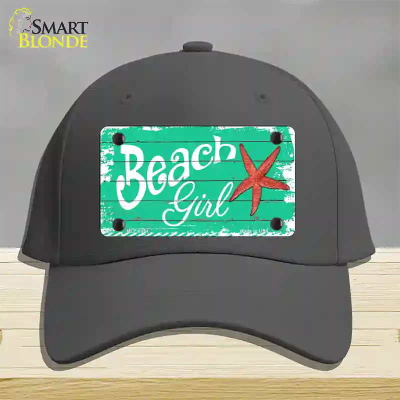 Beach Girl Novelty License Plate Hat Cotton / Charcoal