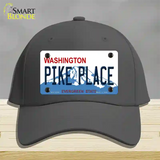 Pike Place Washington Novelty License Plate Hat Cotton / Charcoal