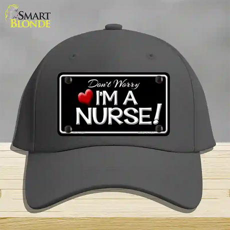 Im A Nurse Novelty License Plate Hat Cotton / Charcoal