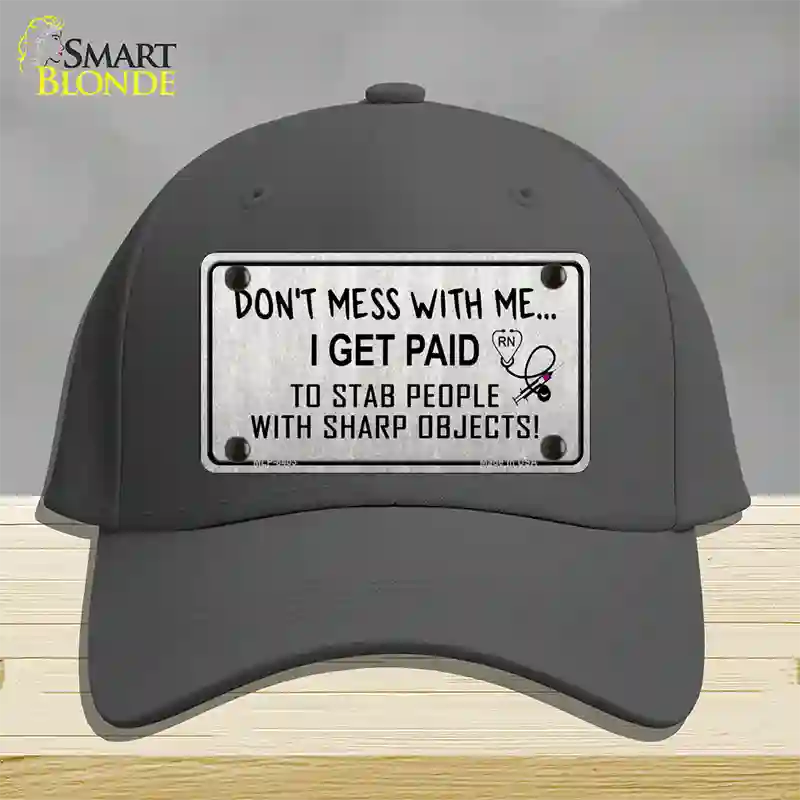 Dont Mess With Me Novelty License Plate Hat Cotton / Charcoal