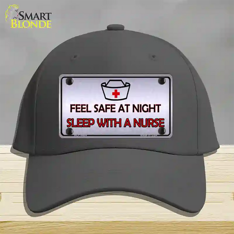 Feel Safe At Night Novelty License Plate Hat Cotton / Charcoal