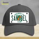 Sanibel Florida Novelty License Plate Hat Cotton / Charcoal