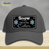 Snow Is My Favorite Color Novelty License Plate Hat Cotton / Charcoal