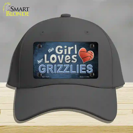 This Girl Loves Her Grizzlies Novelty License Plate Hat Cotton / Charcoal