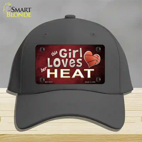 This Girl Loves Her Heat Novelty License Plate Hat Cotton / Charcoal