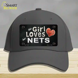 This Girl Loves Her Nets Novelty License Plate Hat Cotton / Charcoal