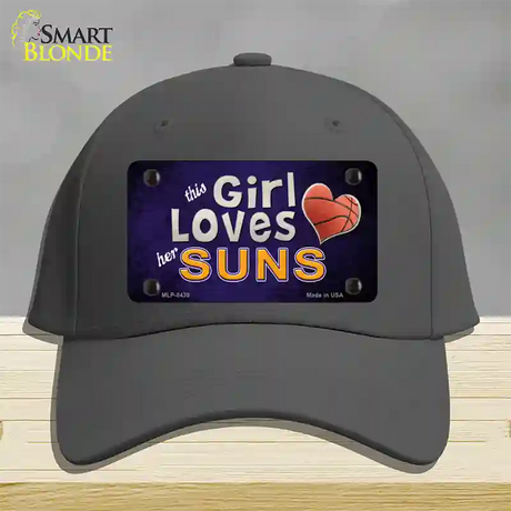 This Girl Loves Her Suns Novelty License Plate Hat Cotton / Charcoal