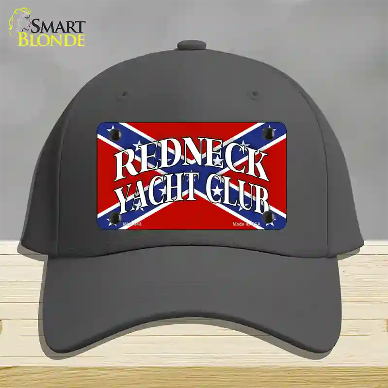 Redneck Yacht Club Novelty License Plate Hat Cotton / Charcoal