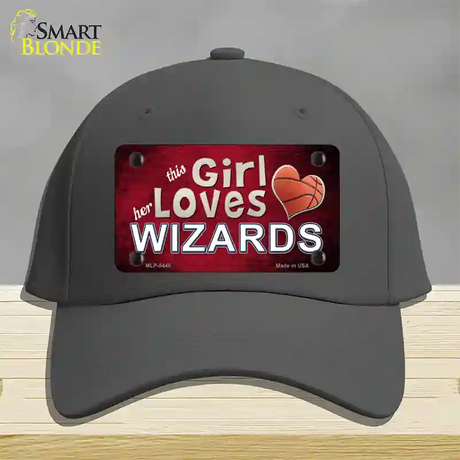 This Girl Loves Her Wizards Novelty License Plate Hat Cotton / Charcoal