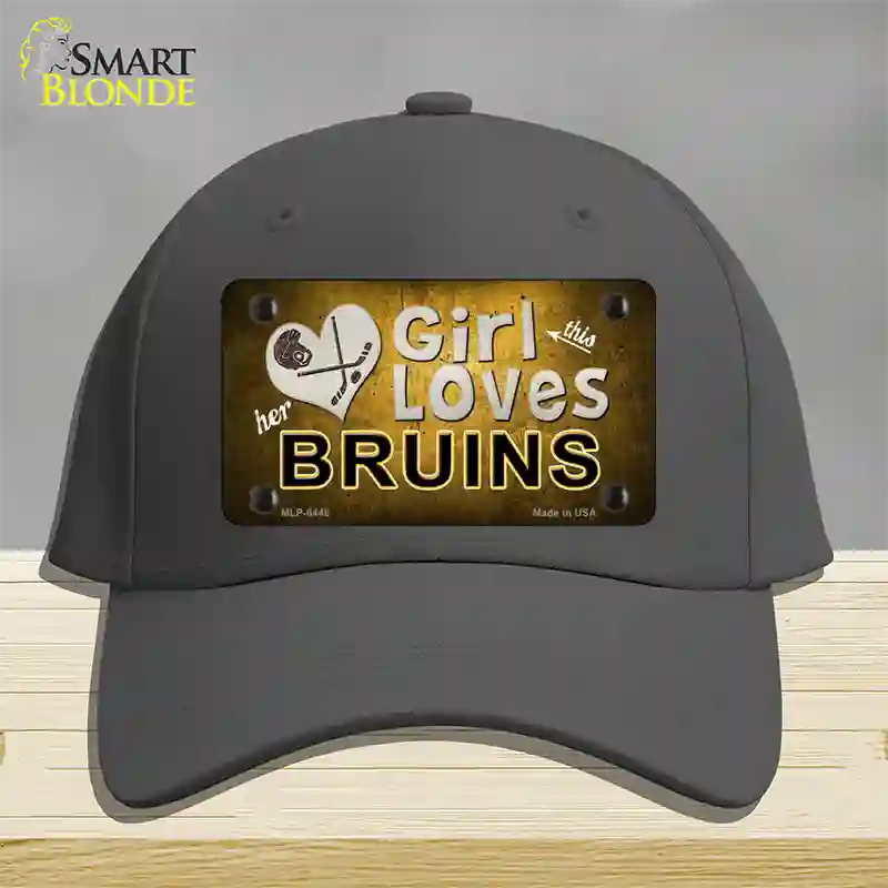 This Girl Loves Her Bruins Novelty License Plate Hat Cotton / Charcoal