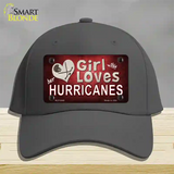 This Girl Loves Her Hurricanes Novelty License Plate Hat Cotton / Charcoal