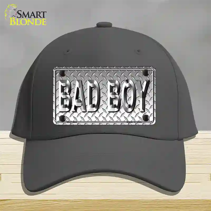 Bad Boy Diamond Novelty License Plate Hat Cotton / Charcoal