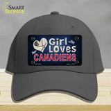 This Girl Loves Her Canadiens Novelty License Plate Hat Cotton / Charcoal