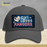 This Girl Loves Her Rangers Blue Novelty License Plate Hat Cotton / Charcoal