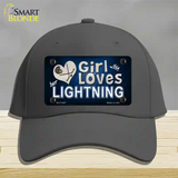 This Girl Loves Her Lightning Novelty License Plate Hat Cotton / Charcoal