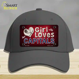 This Girl Loves Her Capitals Novelty License Plate Hat Cotton / Charcoal