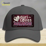 This Girl Loves Her Avalanche Novelty License Plate Hat Cotton / Charcoal