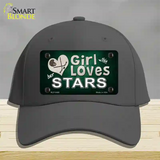 This Girl Loves Her Stars Novelty License Plate Hat Cotton / Charcoal