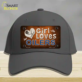 This Girl Loves Her Oilers Novelty License Plate Hat Cotton / Charcoal