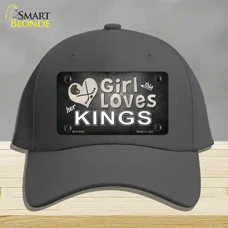 This Girl Loves Her Kings Hockey Novelty License Plate Hat Cotton / Charcoal