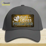 This Girl Loves Her Predators Novelty License Plate Hat Cotton / Charcoal