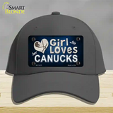 This Girl Loves Her Canucks Novelty License Plate Hat Cotton / Charcoal