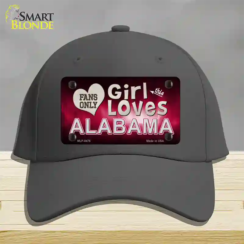 This Girl Loves Alabama Novelty License Plate Hat Cotton / Charcoal