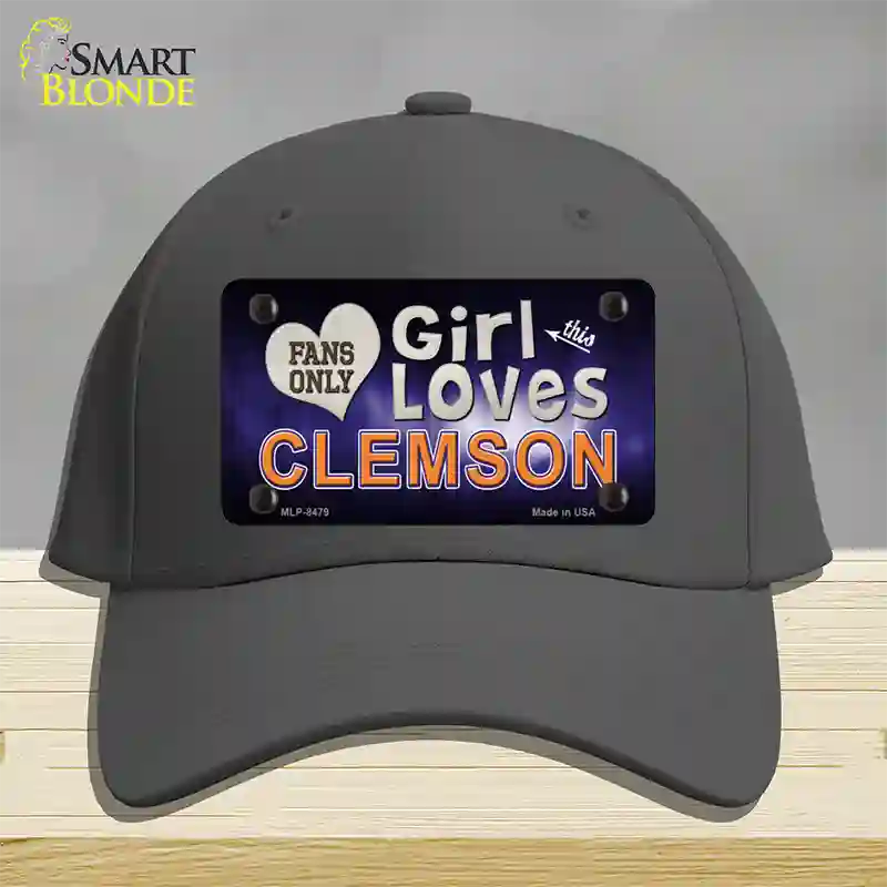 This Girl Loves Clemson Novelty License Plate Hat Cotton / Charcoal