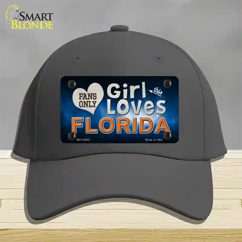 This Girl Loves Florida Novelty License Plate Hat Cotton / Charcoal