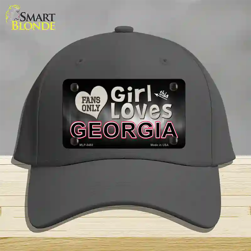 This Girl Loves Georgia Novelty License Plate Hat Cotton / Charcoal