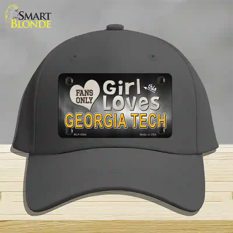 This Girl Loves Georgia Tech Novelty License Plate Hat Cotton / Charcoal