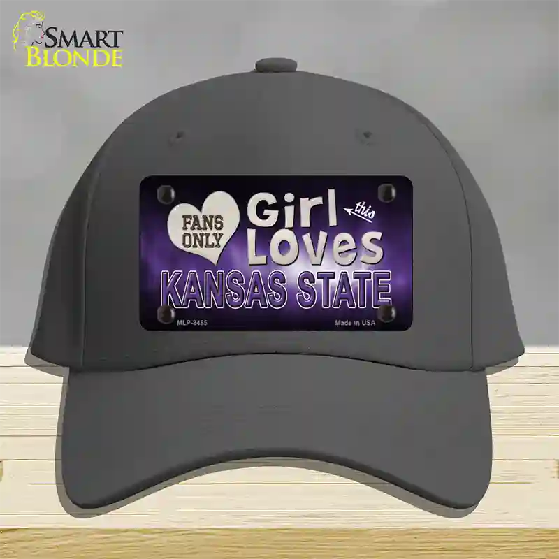 This Girl Loves Kansas State Novelty License Plate Hat Cotton / Charcoal