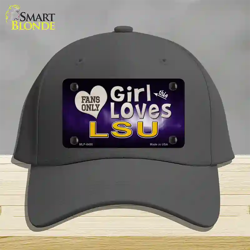 This Girl Loves LSU Novelty License Plate Hat Cotton / Charcoal