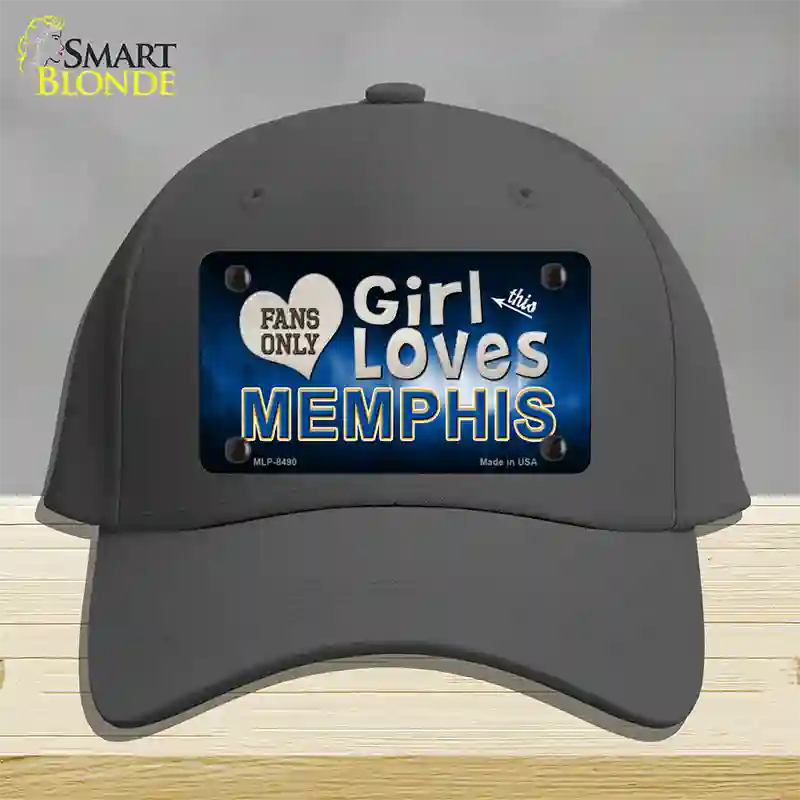 This Girl Loves Memphis Novelty License Plate Hat Cotton / Charcoal