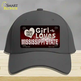 This Girl Loves Mississippi State Novelty License Plate Hat Cotton / Charcoal